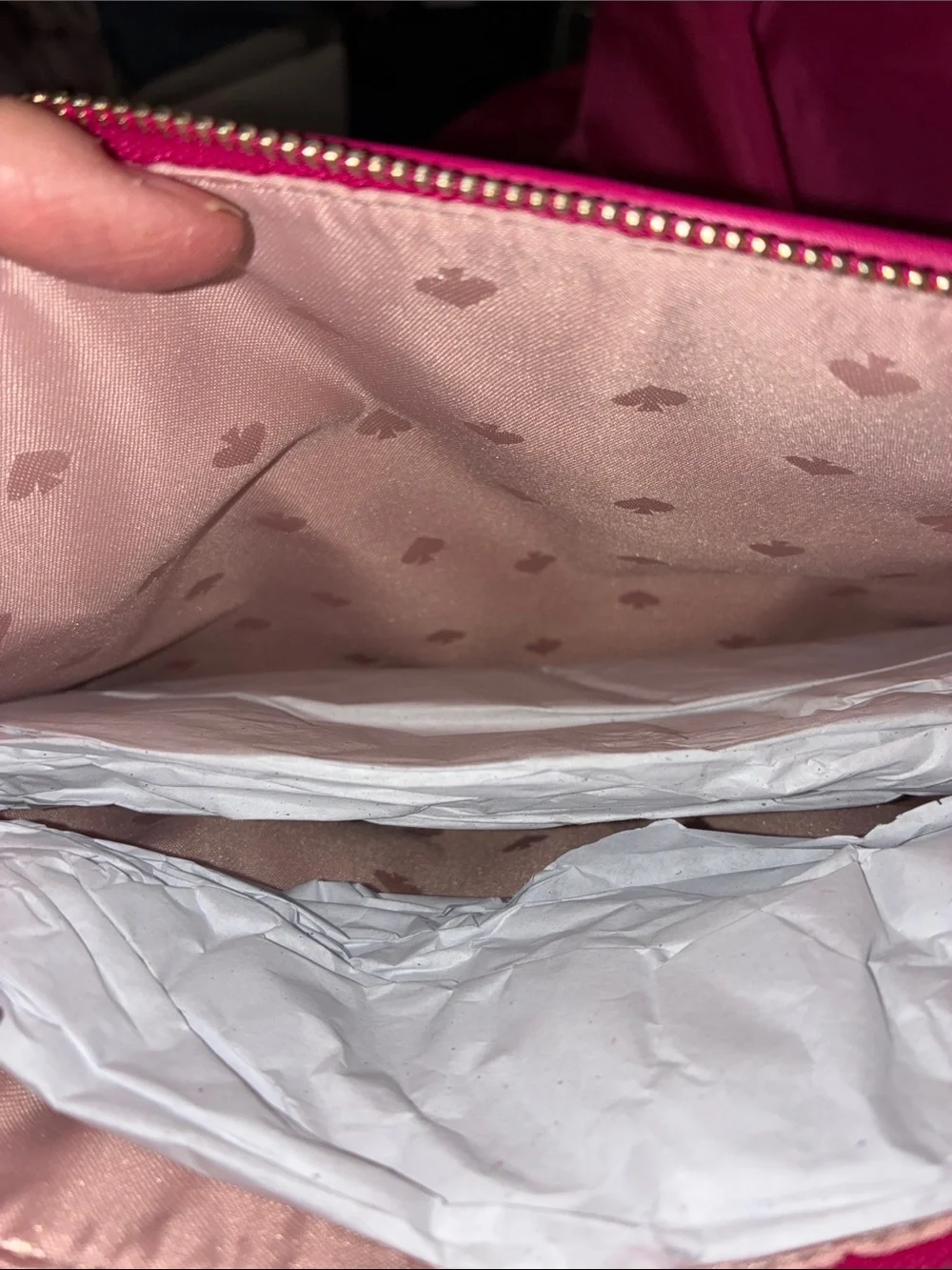 kate spade Hot Pink Quilted Shine Wristlet Pouch